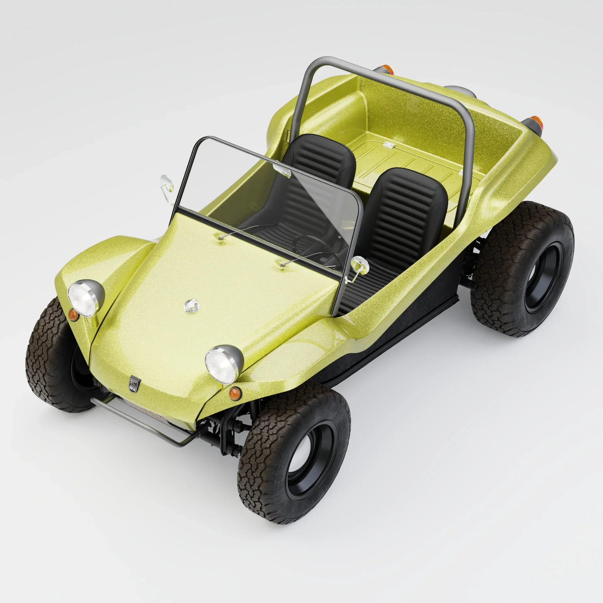 Meyers Manx Classic Buggy - Brilliant Chartreuse - Image 3