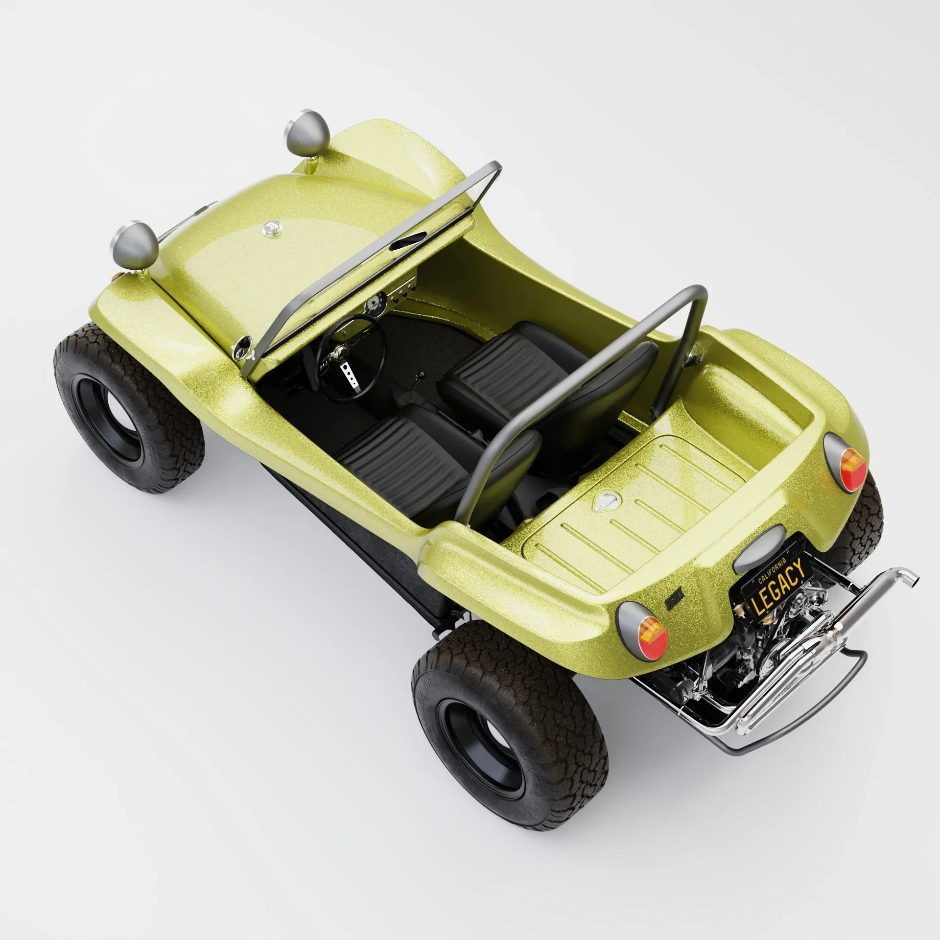 Meyers Manx Classic Buggy - Brilliant Chartreuse - Image 4